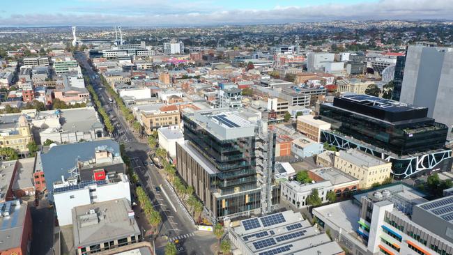 Geelong CBD could be subject to future building restrictions. Picture: Alan Barber