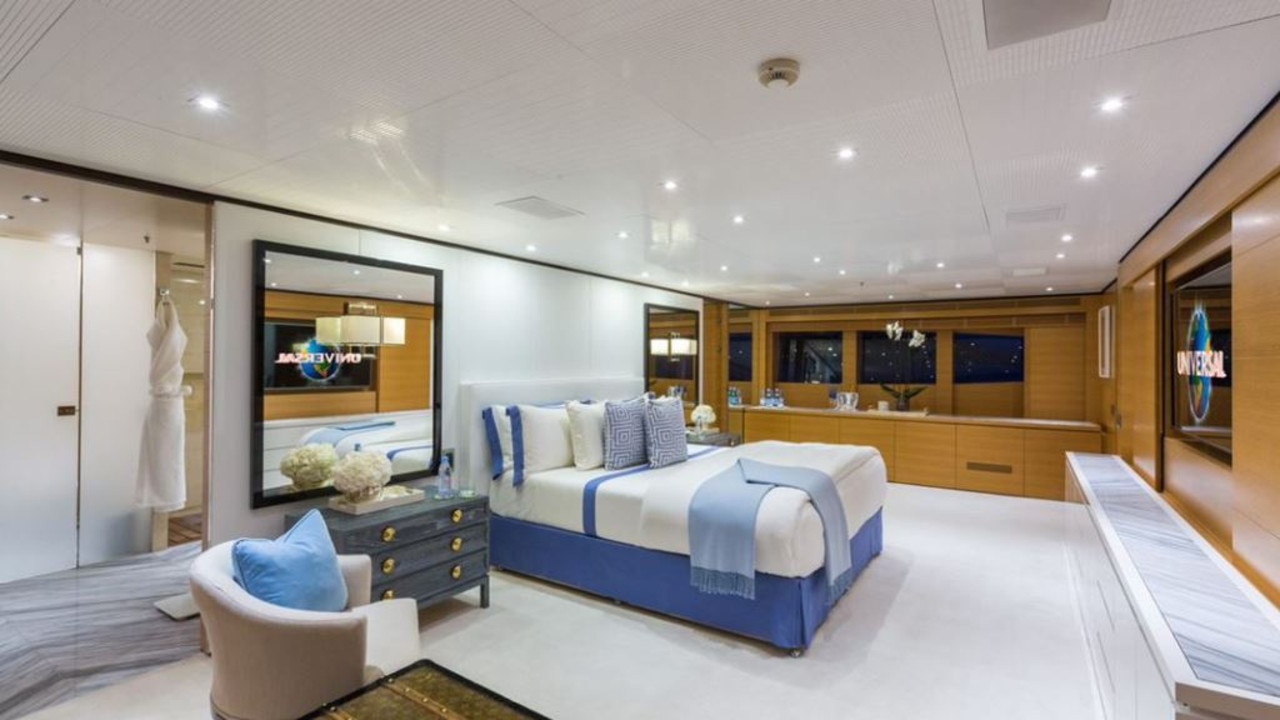 Watch the latest Hollywood blockbusters in one of the six bedrooms. Picture: Ahoy Club.