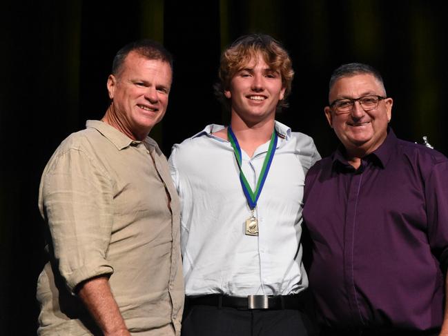 John Mulherin (Coach), Baden Robinson, Kerry Polglaze (Coach) – U17 BandF at the Wanderers presentation night, 2021. Picture: Contributed