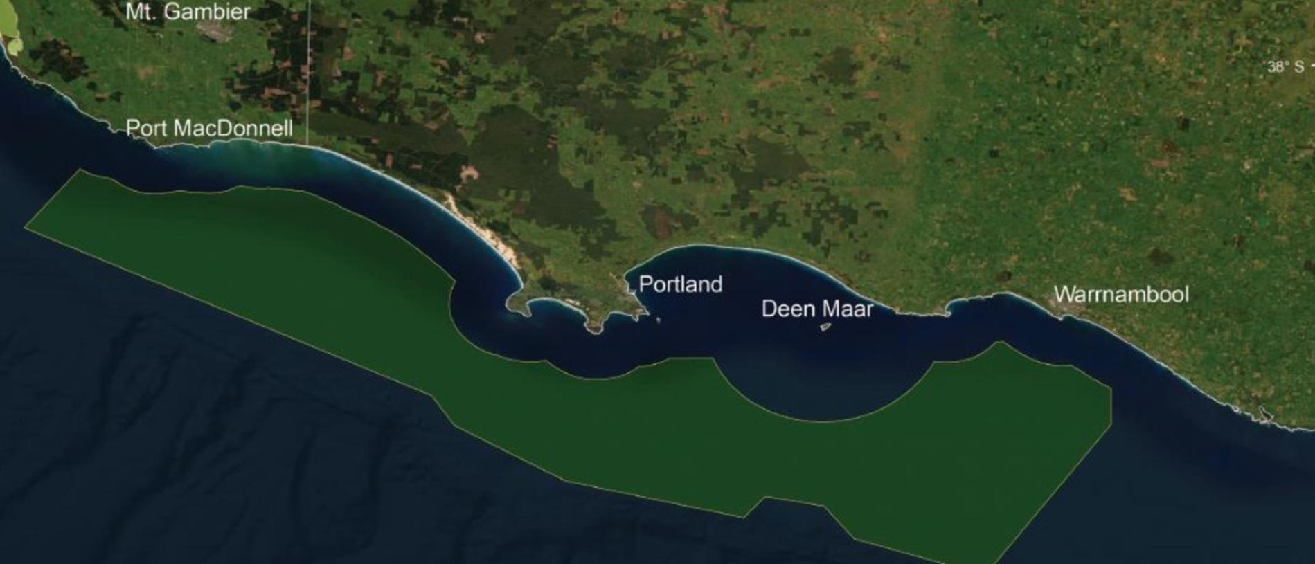 The federal government's proposed Southern Ocean offshore wind energy zone. Picture: Supplied