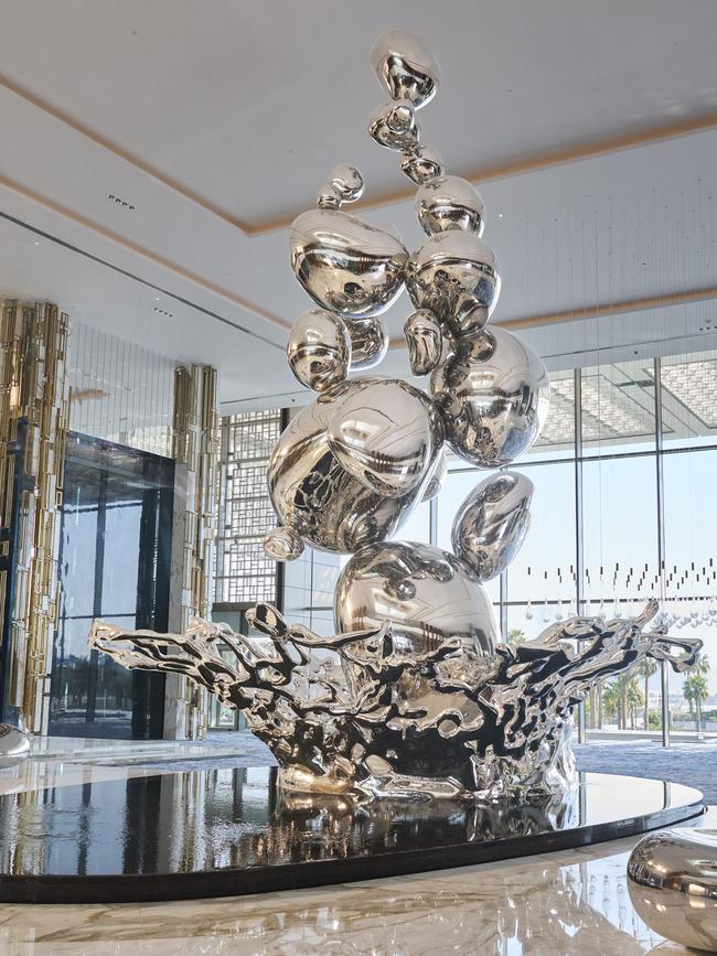 At 11.5m tall, Droplets is the focal piece of the lobby. Picture: Cedric Riberio