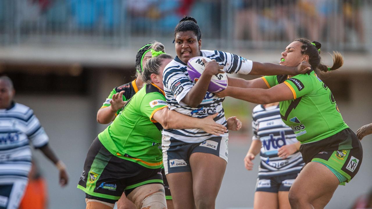 Ellie Niki as the Darwin Brothers take on the Palmerston Raiders in the 2023 NRL NT women's grand final. Picture: Pema Tamang Pakhrin