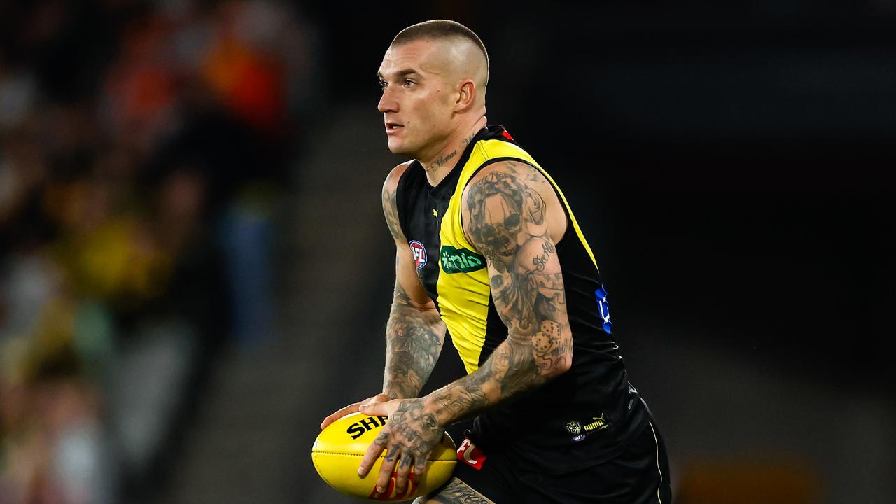 Dustin Martin isn’t hitting as many targets in 2023. Picture: Dylan Burns/AFL Photos via Getty Images