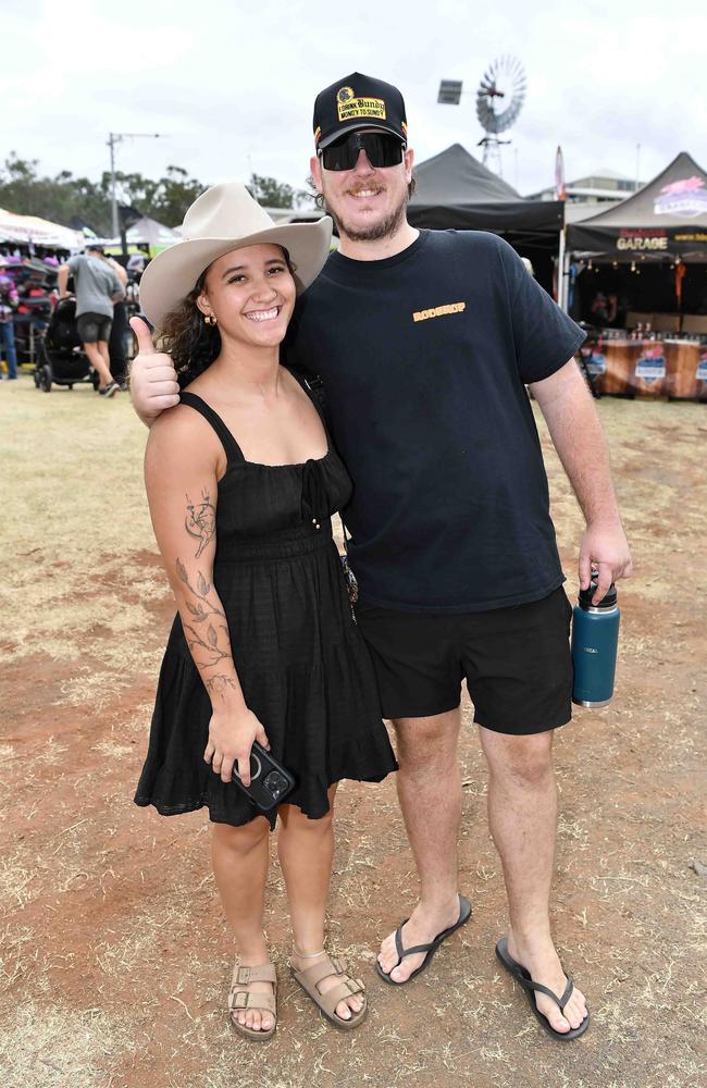 Khaya Goss and Sam Turner at Meatstock, Toowoomba Showgrounds. Picture: Patrick Woods.