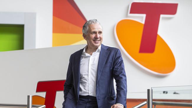 Telstra chief executive Andy Penn at their HQ in Melbourne. Aaron Francis/The Australian