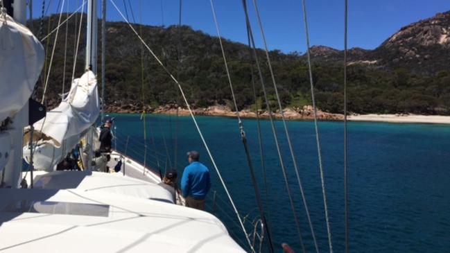 Arriving in some of the beautiful remote islands of Tasmania.