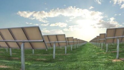 An artist's impression of a solar farm planned for the region.