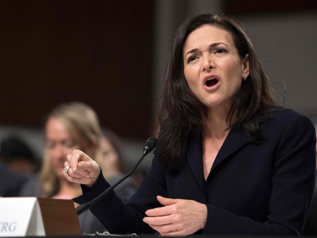 Facebook COO Sheryl Sandberg said the company wasn’t prepared for the “insidious” threats of “fake news”. Picture: AFP