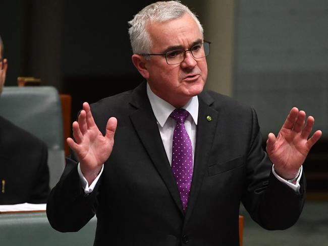 Independent Member for Denison Andrew Wilkie during Question Time in the House of Representatives at Parliament House in Canberra, Thursday, August 17, 2017. (AAP Image/Mick Tsikas) NO ARCHIVING