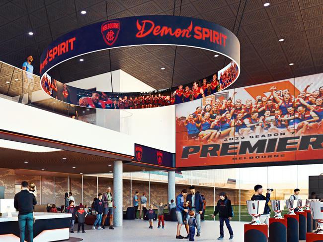 The foyer area at Melbourne's proposed Caulfield base