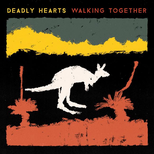 Artwork for 'Deadly Hearts: Walking Together', a compilation album released in 2020.