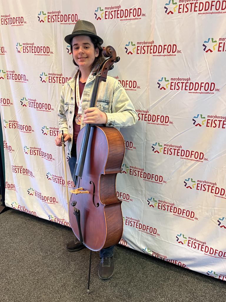 Lukas Dodd performing at the Maryborough Eisteddfod.