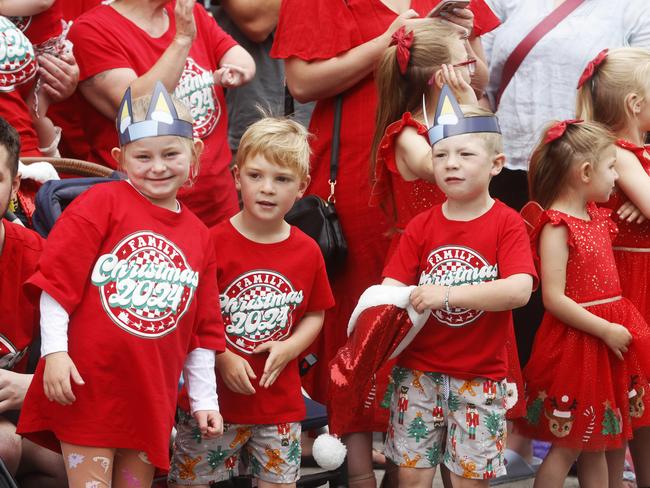 Children watching the pageant. Hobart Christmas Pageant 2024. Picture: Nikki Davis-Jones
