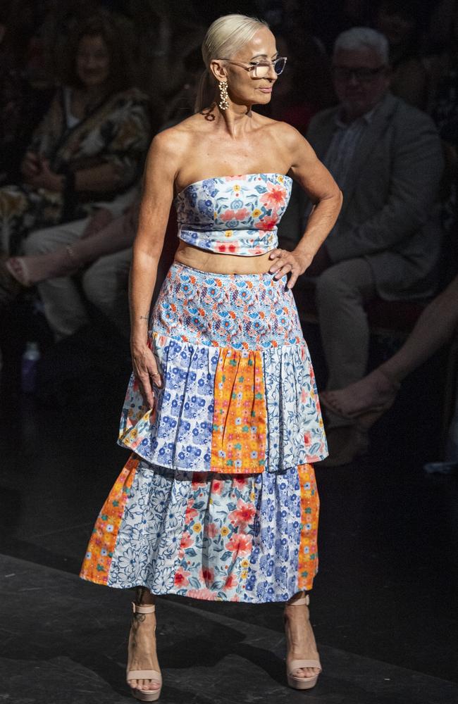 Designs by Fairholme College fashion are featured on the Emerging Designers runway of Toowoomba Fashion Festival at The Armitage Centre, Saturday, March 16, 2024. Picture: Kevin Farmer