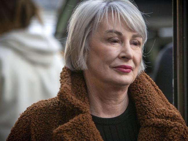 ADELAIDE, AUSTRALIA - Advertiser Photos JUNE 27, 2022: Adelaide City Councillor Anne Moran at a Facial Recognition protest, outside the Adelaide Town Hall, SA. Picture Emma Brasier