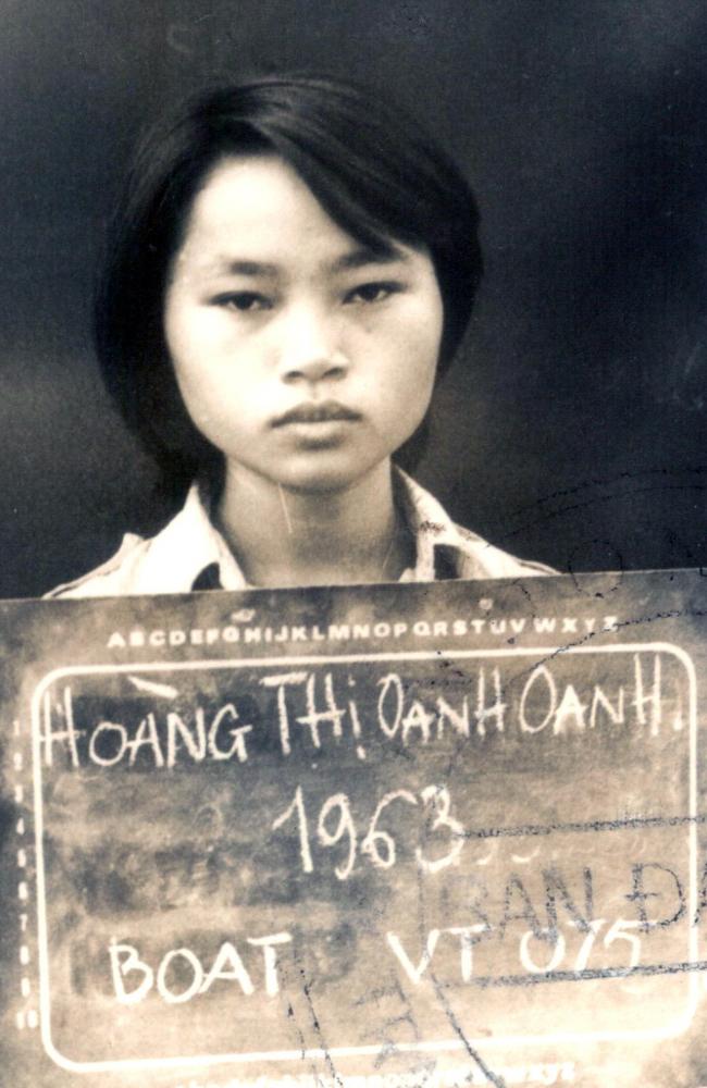 Hoang, pictured at age 16, arrived at an Indonesian refugee camp with her two siblings in 1979.