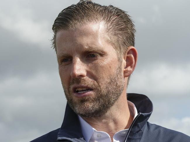 Eric Trump, son of Donald Trump, speaks to media at Trump International Golf Links on August 3, in Balmedie, Scotland. Picture: Peter Summers/Getty Images