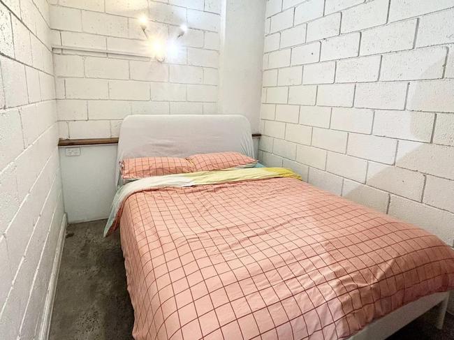 Photos of $320 per week apartment at 500 Flinders Street described as a 'prison cell'. Picture: Melbourne Student Accommodation/Facebook