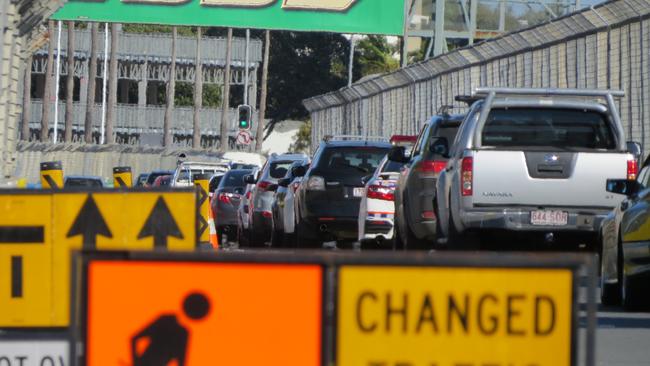 It's slow going through Surfers Paradise this afternoon. Photo: Kristy Muir