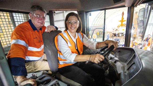 Opposition LNP leader Deb Frecklington toured Rockhampton with local LNP candidate Tony Hopkins on Tuesday. Picture: NCA NewsWire / Sarah Marshall