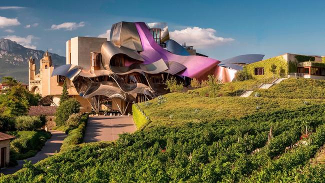 Hotel Marques de Riscal in the medieval town of Elciego, Spain.