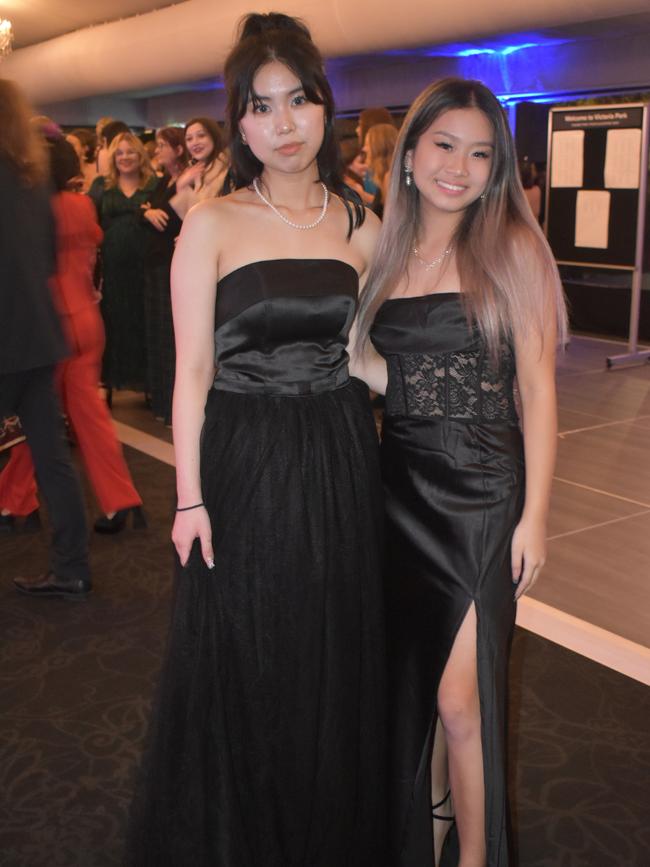 Nadia Jiraboonsri and Emma Lyn at Queensland Academies Creative Industries formal.