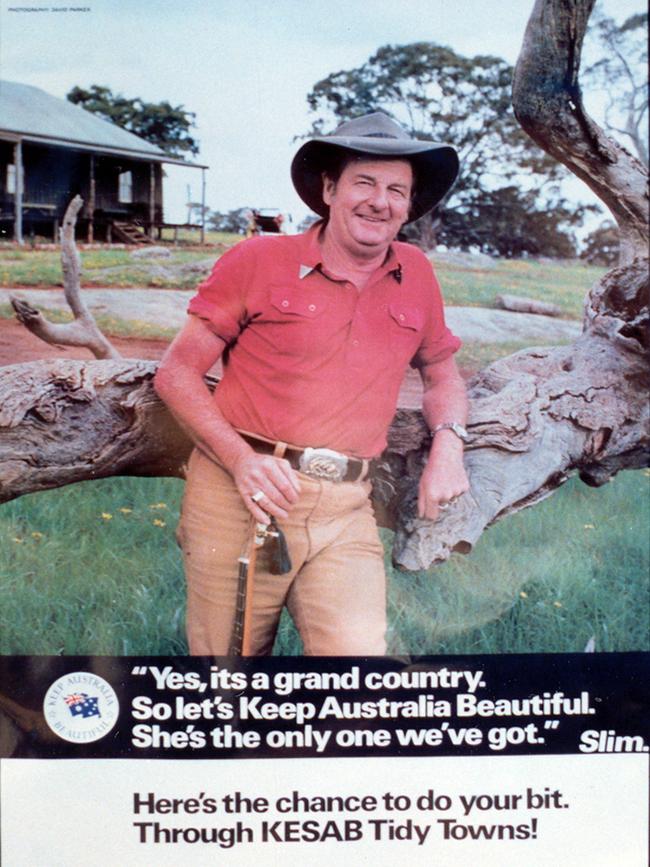 Slim Dusty in a KESAB ad.