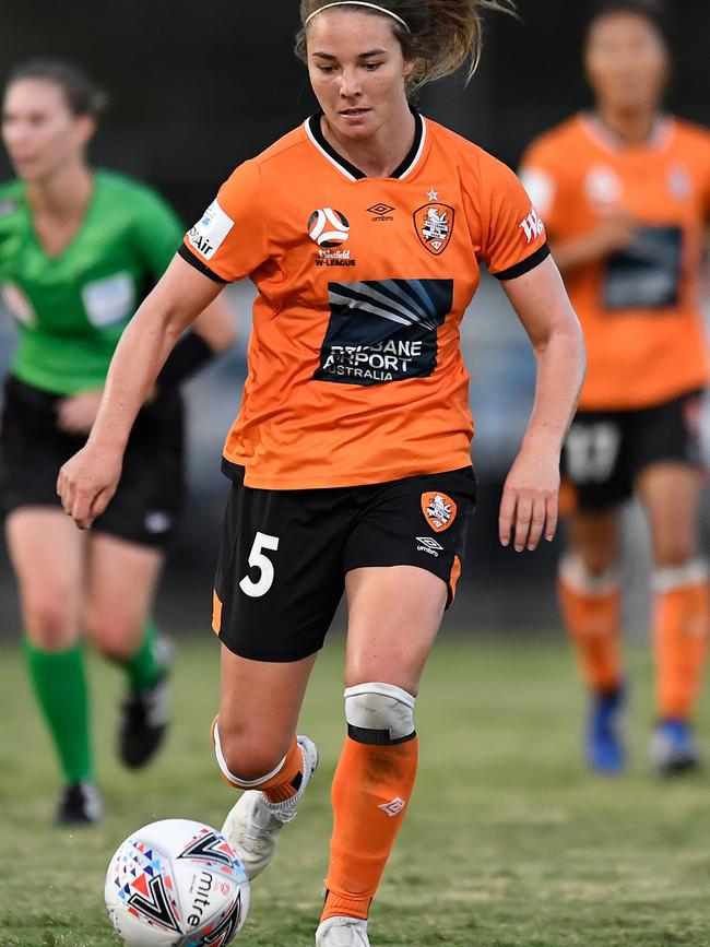 Jenna McCormick in action for the Brisbane Roar earlier this year in the W-League. Picture: AAP Image/Albert Perez