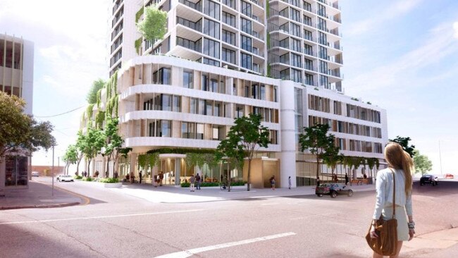 Render of how the Bowen Hills tower could look.