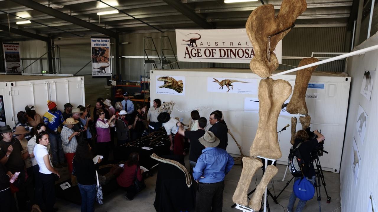 Guests at the Australia Age of Dinosaurs Museum. Picture: Australia Age of Dinosaurs Museum