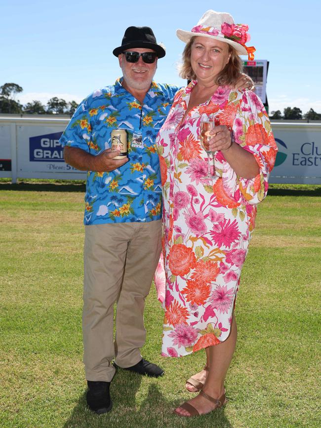 BAIRNSDALE, AUSTRALIA – MARCH 22 2024 Wayne and Shae Valentine attend the Bairnsdale Cup race day. Picture: Brendan Beckett