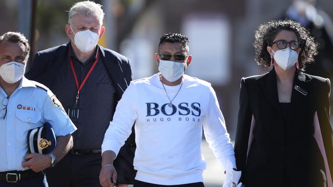 Mohammed Skaf emerges from Long Bay jail free for the first time in 20 years. Picture: John Grainger