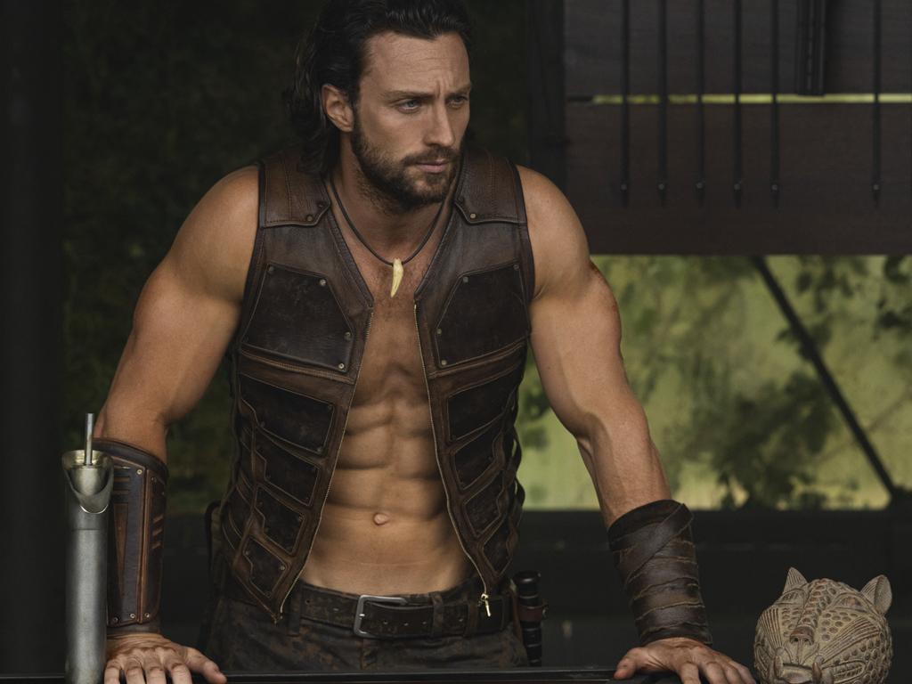 Aaron Taylor Johnson plays the title role in the truly awful Kraven the Hunter