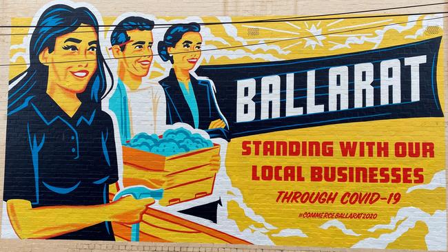 The McKenzie St mural by Ballarat artist Travis Price. Photo: Courtesy Commerce Ballarat.