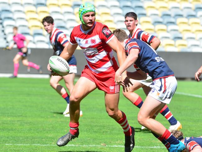 PBC front rower Brady Turner during the Phil Hall Cup final between Palm Beach Currumbin and St Patrick's College at Queensland Country Bank Stadium. Picture: Matthew Elkerton