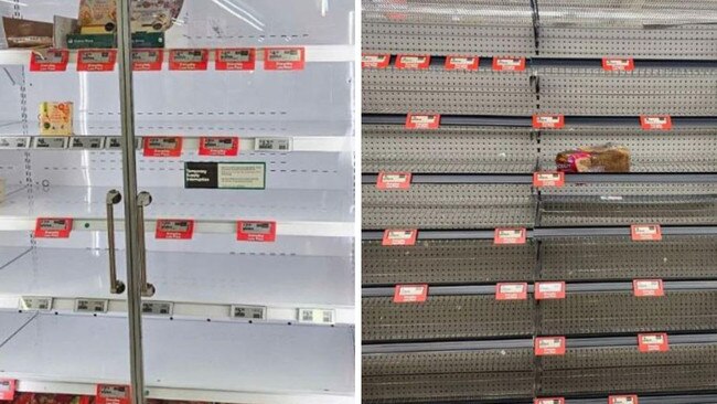 Shelves have started to appear quite empty in Victoria, South Australia and NSW. Picture: Facebook