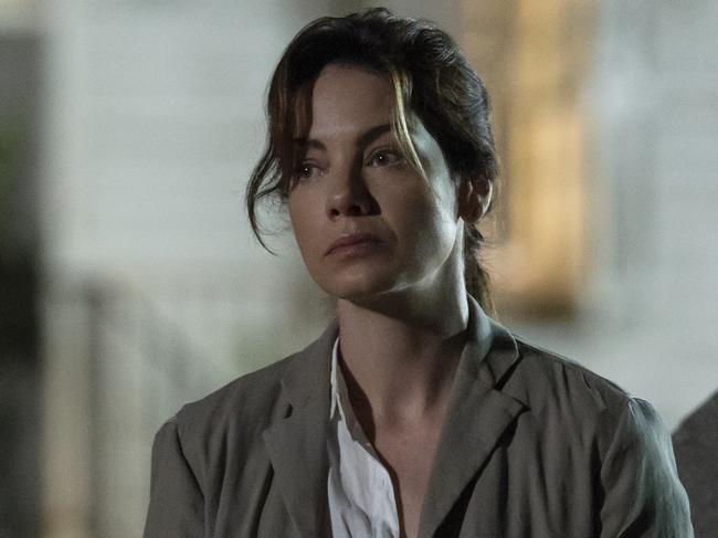 Michelle Monaghan in a scene from the TV series Messiah. Supplied by Netflix.