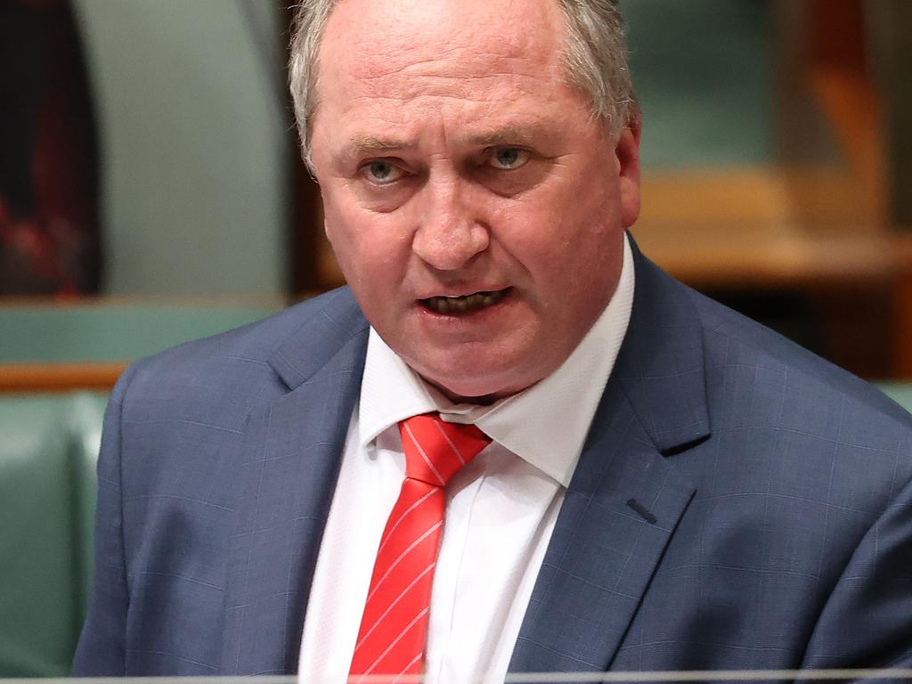 CANBERRA, AUSTRALIA - NewsWire Photos  NOVEMBER 24, 2021: 
Barnaby Joyce during Question Time in the House of Representatives in Parliament House Canberra. Picture: NCA NewsWire / Gary Ramage