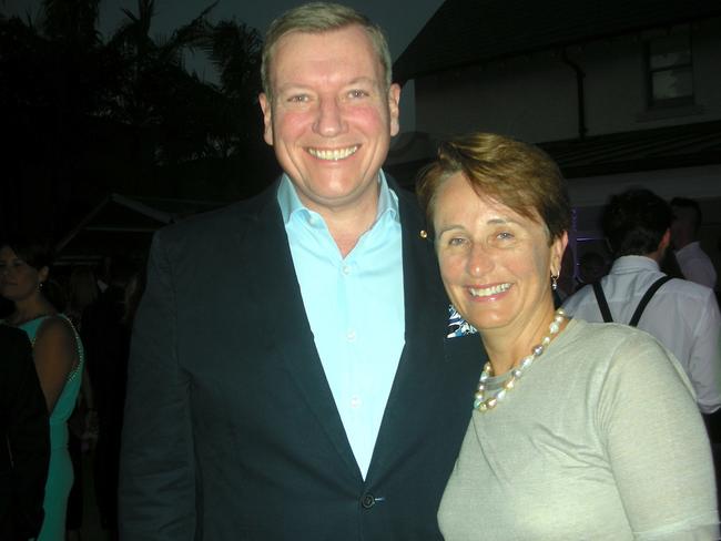 Former NSW Liberal leader John Brogden and chairman of Lifeline Australia with wife Lucy.