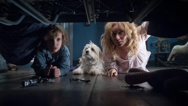 Noah Wiseman and Essie Davis in The Babadook.