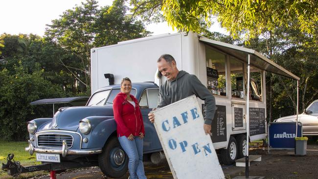 David and Kerrie Varney at their roadside cafe. Picture: Brian Cassey