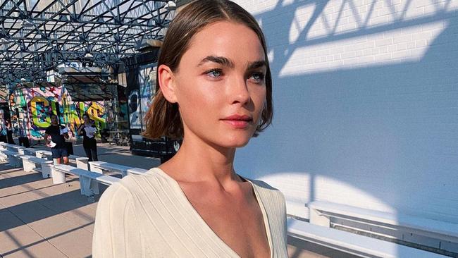 Australian model Bambi Northwood-Blyth was among the front row guests at Dion Lee’s New York Fashion Week show. Picture: Instagram