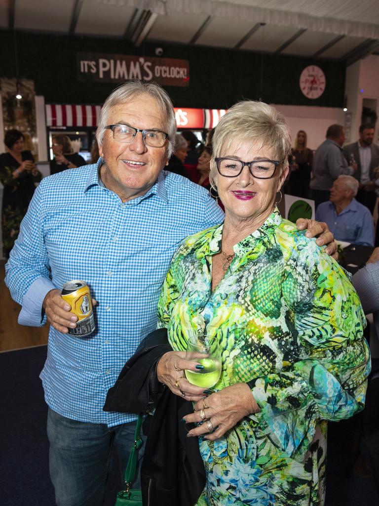 David Munro and Dianne O'Brien at the Toowoomba Rugby League gala presentation night 2022 at Clive Berghofer Grande Atrium Clifford Park, Friday, September 9, 2022. Picture: Kevin Farmer