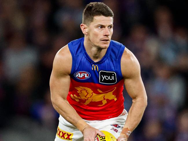 MELBOURNE, AUSTRALIA - JUNE 07: Dayne Zorko of the Lions in action during the 2024 AFL Round 13 match between the Western Bulldogs and the Brisbane Lions at Marvel Stadium on June 07, 2024 in Melbourne, Australia. (Photo by Dylan Burns/AFL Photos via Getty Images)