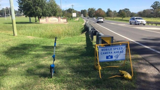 Mobile speed camera signs started being phased out in December. Source: Supplied