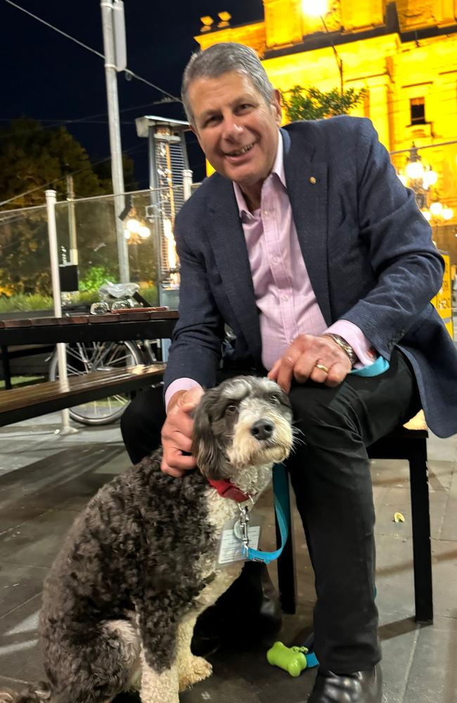 The former premier had an accidental meeting with the pup named in his honour, Bracks.