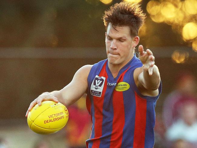 MELBOURNE, AUSTRALIA - JUNE 09: Isaac Conway of Port Melbourne in action during the round 10 VFL match between Werribee and Port Melbourne at Avalon Airport Oval on June 9, 2018 in Melbourne, Australia. (Photo by Graham Denholm/AFL Media/Getty Images) *** Local Caption *** Isaac Conway