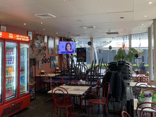 An empty Ritz Cafe in Fairfield at about 11am on Wednesday.