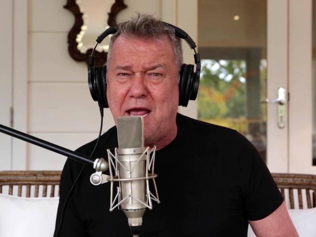 Jimmy Barnes and Diesel's set during the Music From The Home Front Concert, streaming live for Anzac Day 2020, during COVID-19 Isolation regulations. Picture: Channel 9