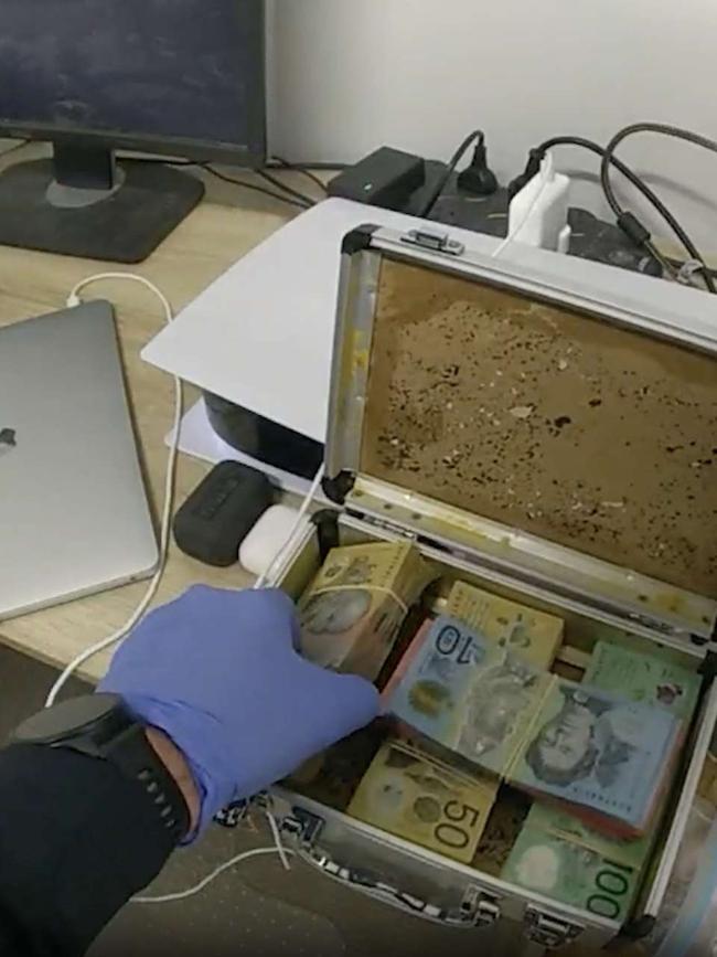 Hauls of drugs, cash and cars were seized by police. Photo Supplied QLD Police